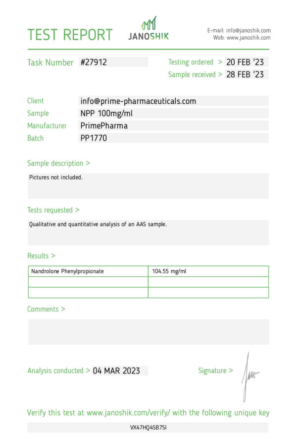 NPP (Nandrolone Phenylpropionate)